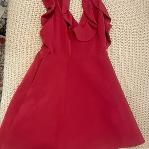 Keepsake Raspberry Pink Ruffle Sleeveless Dress